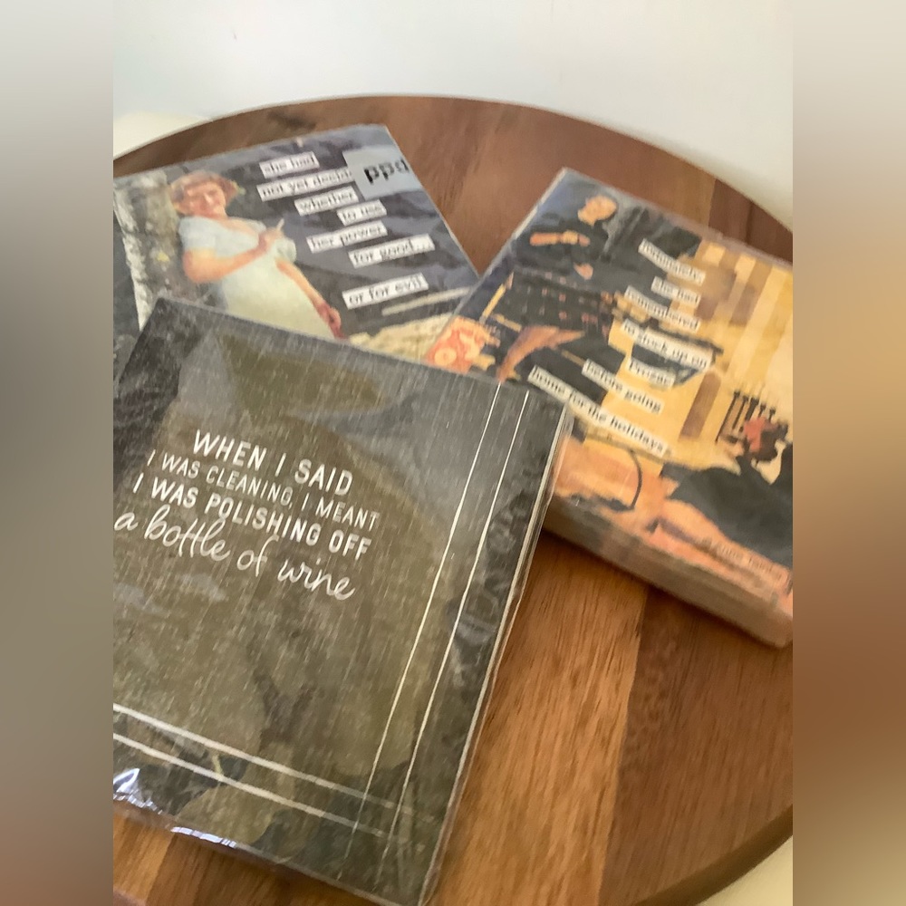 NEW! Three pkgs funny/retro humor - Anne Taintor, Mudpie - Prozac,Good/Evil/Wine